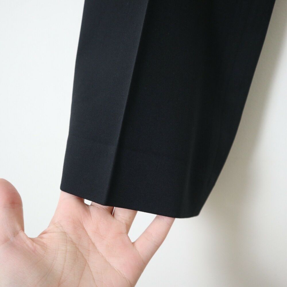 Lafayette 148 New York 30" Waist Menswear Wool-Blend Trouser Pant Black - Picture 7 of 12
